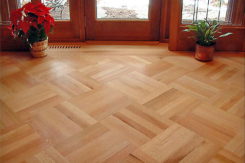 Herringbone with border.