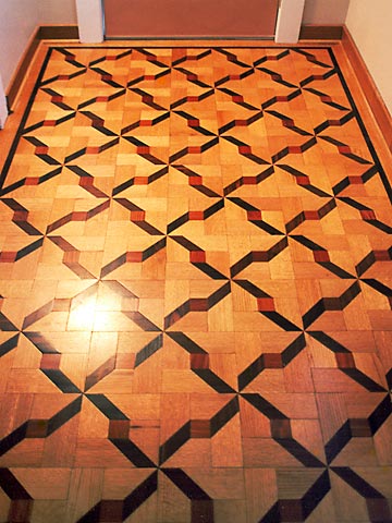 Herringbone with border.